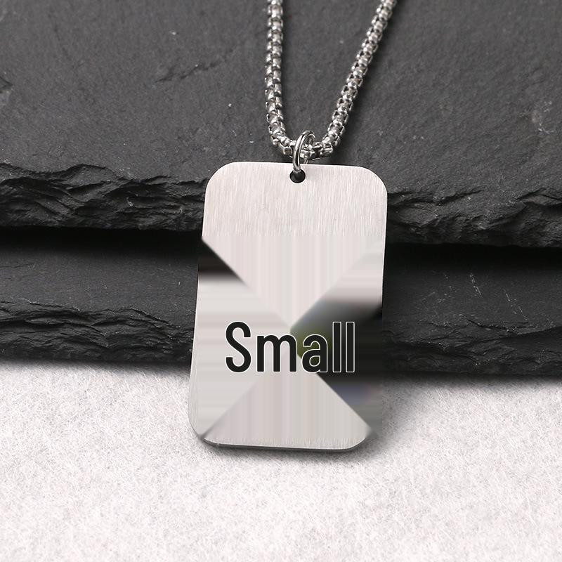 Personalized 2024 Stainless Steel Dog Tag Necklace: Hip Hop Style Long Chain for Couples