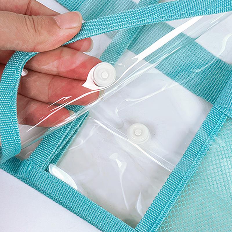 Large Capacity File Documents Organizer Portable School Stationery Pouch Bag Transparent Waterproof Storage Bag Office File Bag
