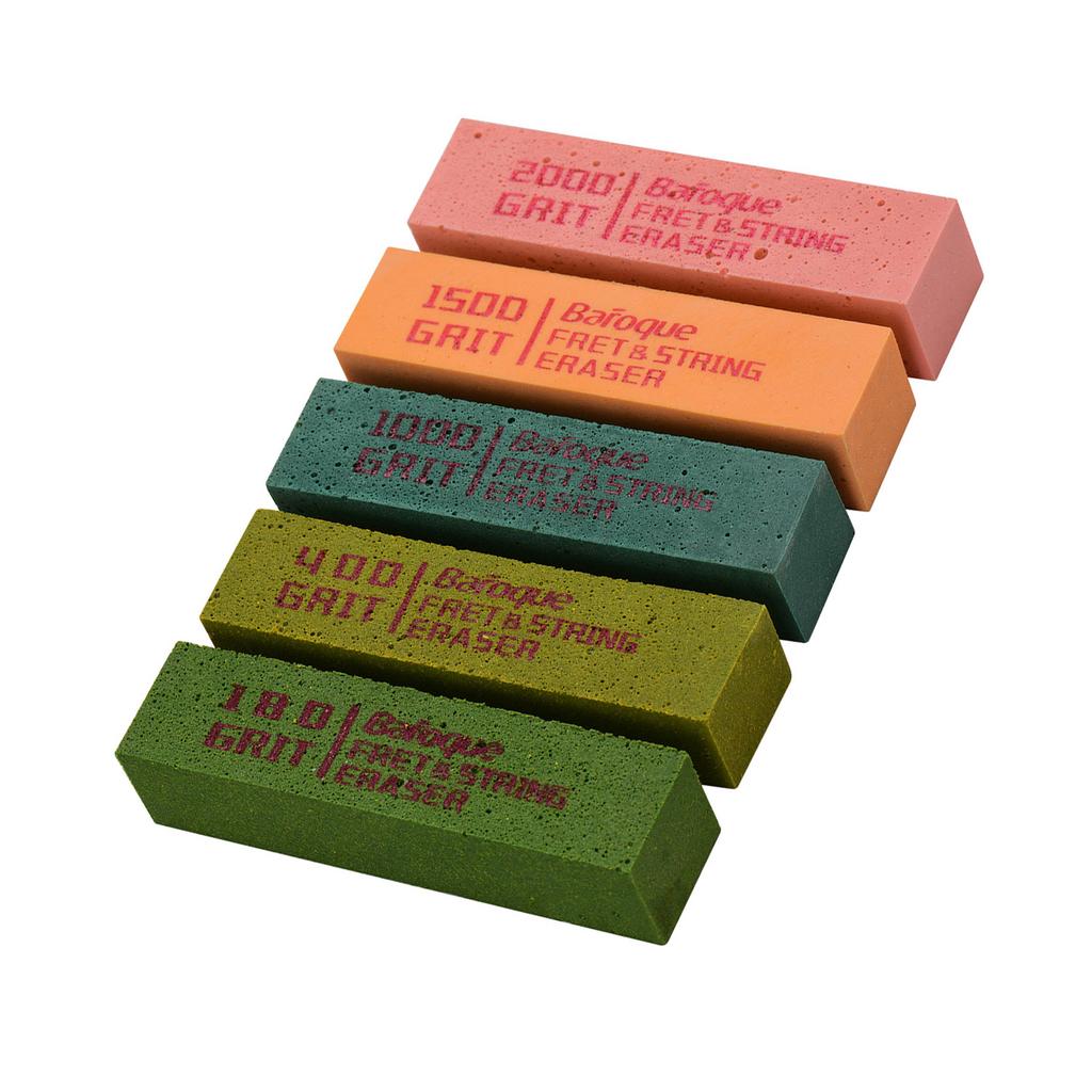 Guitar Fret Polishing Erasers Abraisive Rubber Blocks with 180 Grit & 400 Grit & 1000 Grit & 1500 Grit & 2000 Grit for