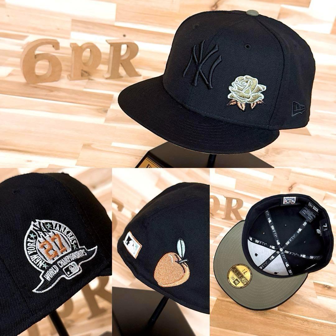 

[USED] New Era x Yankees Apple Rose Custom Cap, Black x Khaki