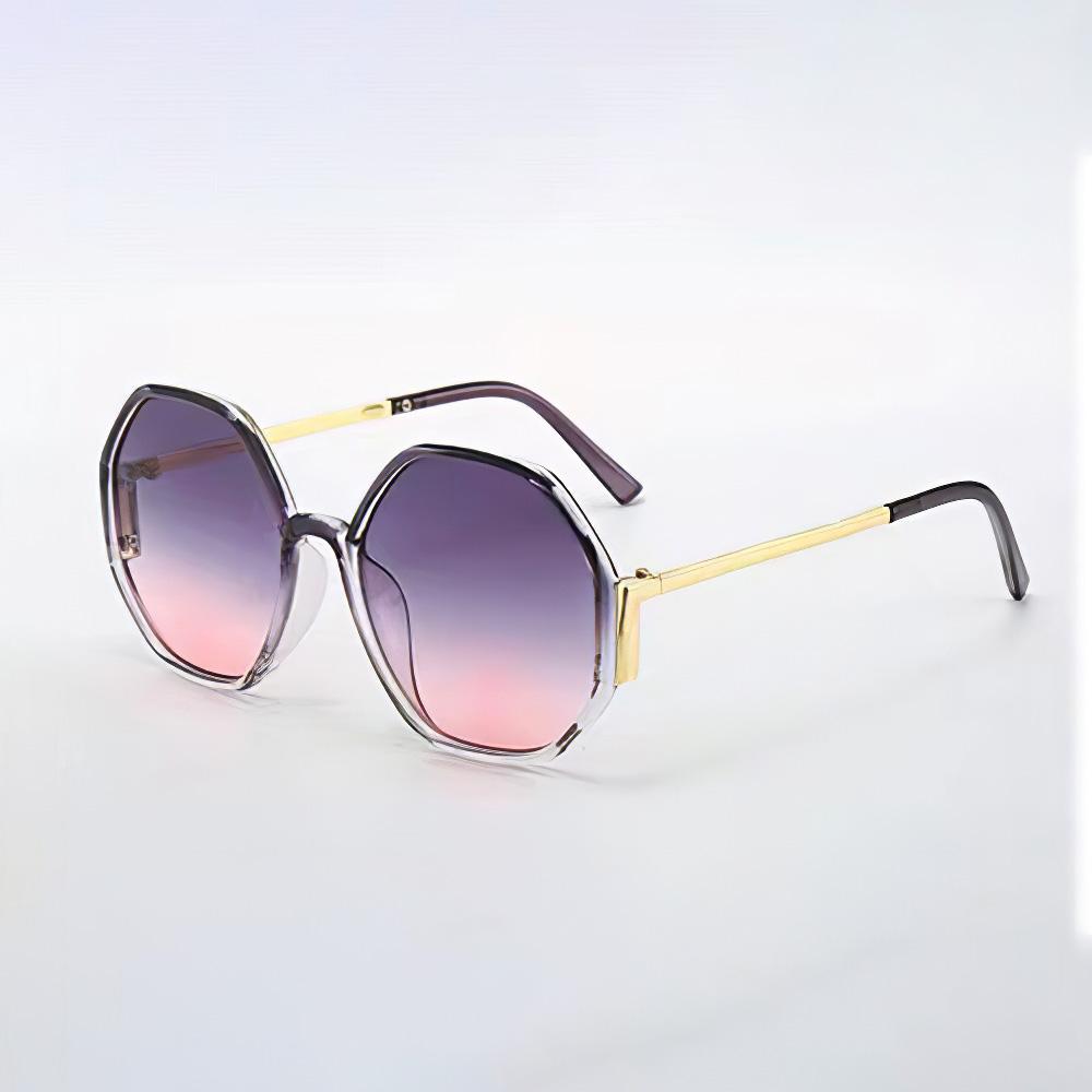 

New Sunglasses for Women Avant Garde Geometric Multi-color Gradient Semi-circular Frame Semi Transparent Glasses for Women