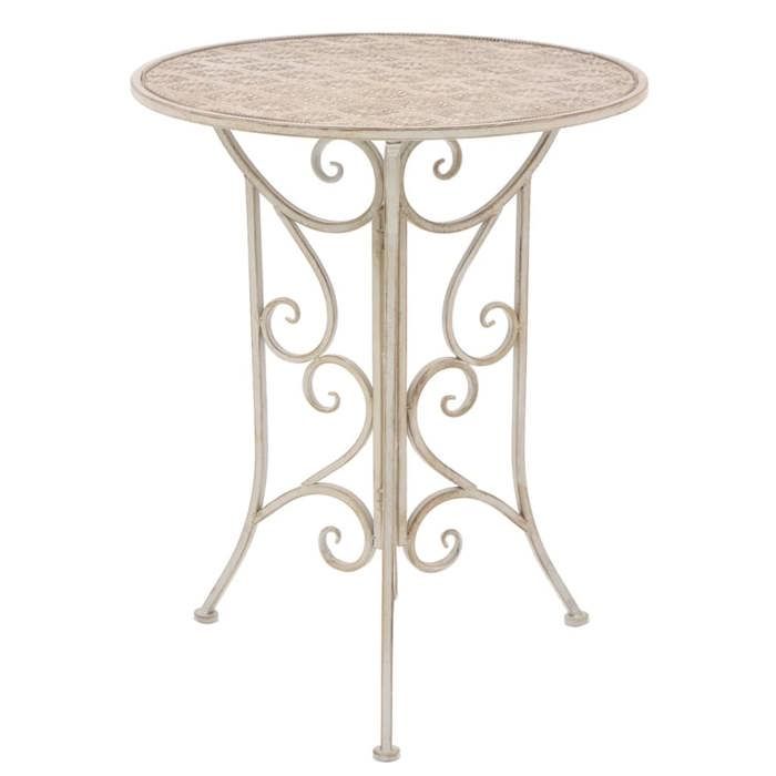 Ensemble de bistro - vidaXL - 3 pcs - Acier - Blanc - Résistant aux intempéries