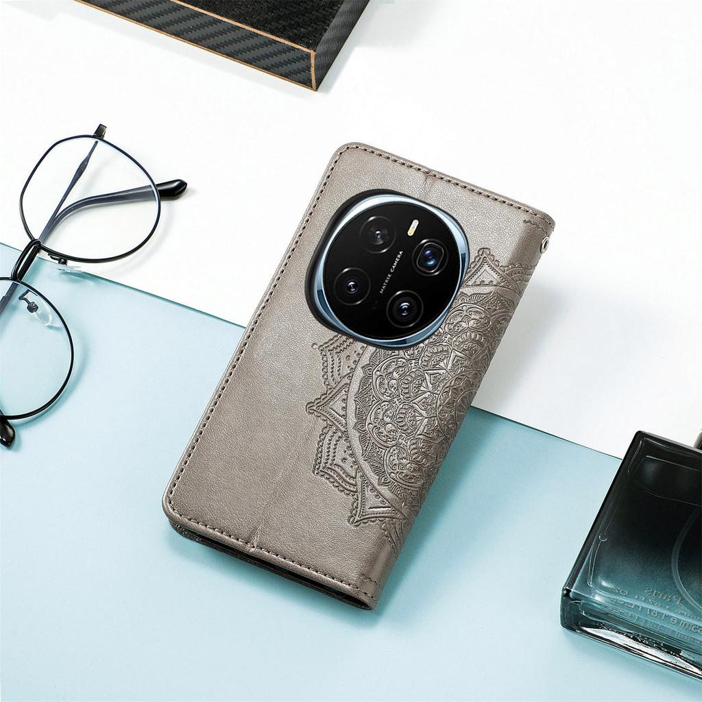 For Honor Magic7 5G Wallet Case Mandala Flower Leather Phone Cover Stand