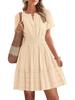 Cotton Floral Bohemian Aline Dress With Ruffle Details For Casual Spring Wear