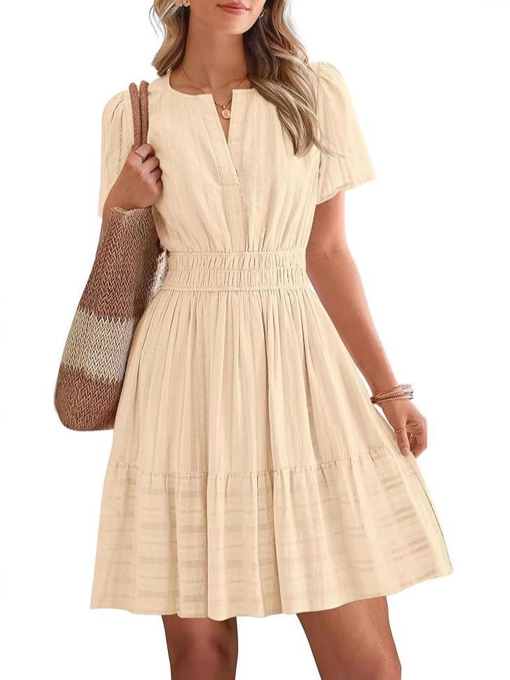 Cotton Floral Bohemian Aline Dress With Ruffle Details For Casual Spring Wear