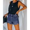 Four Color Ripped High Waist Women's Denim Shorts