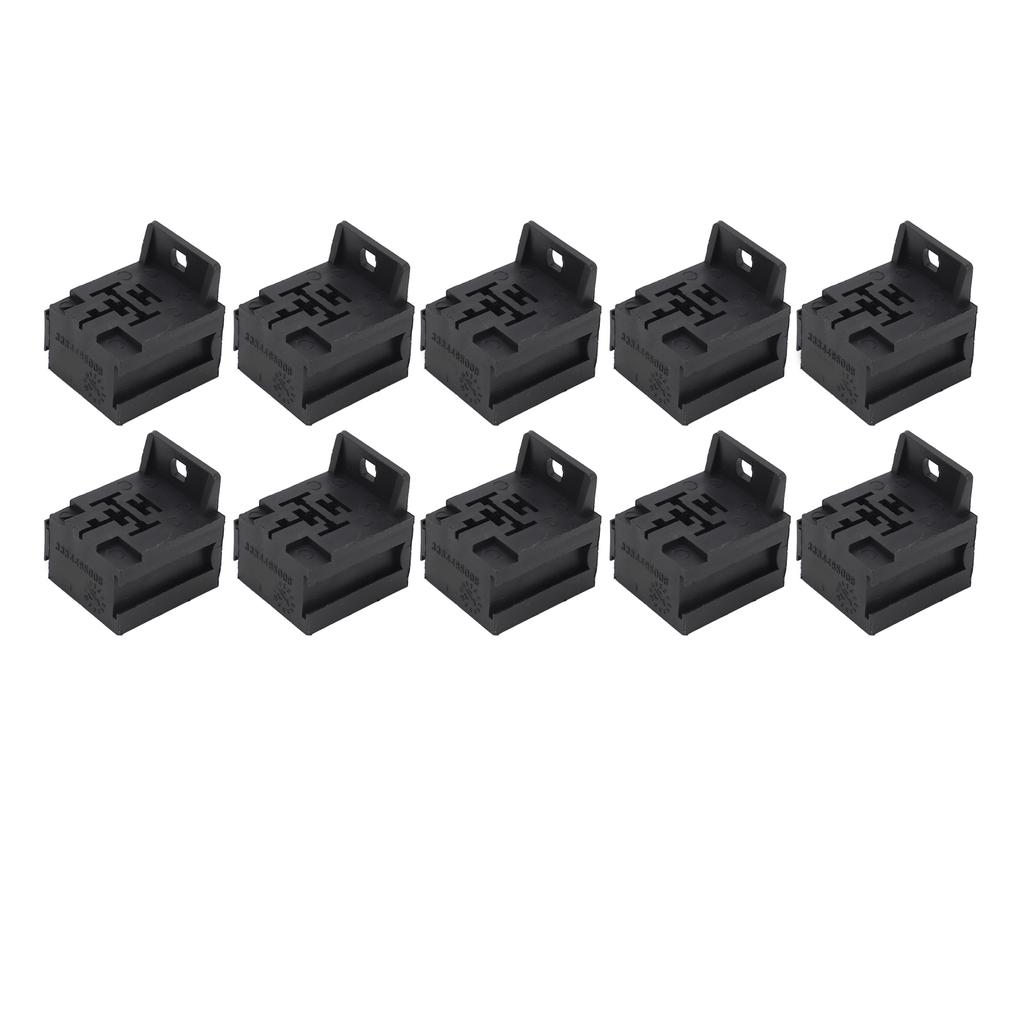 10Pcs 5P 40A Relay Socket with 50Pcs Terminals for Car Alarms Headlights Remote Start