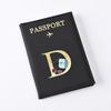 Husă pentru pașaport din piele imprimată cu litere Bărbați Femei Suport pentru pașaport Clip pentru bilet de avion Huse pentru pașapoarte Suport pentru identitate Suport card de credit