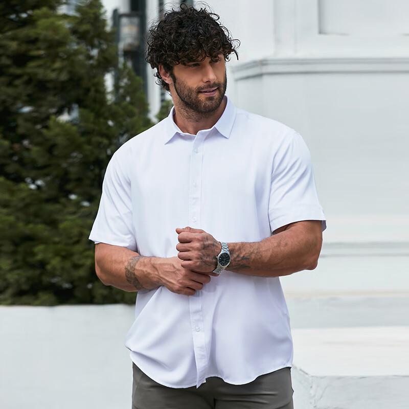 Dibinze Men's Plus Size Short Sleeve Thin Shirt