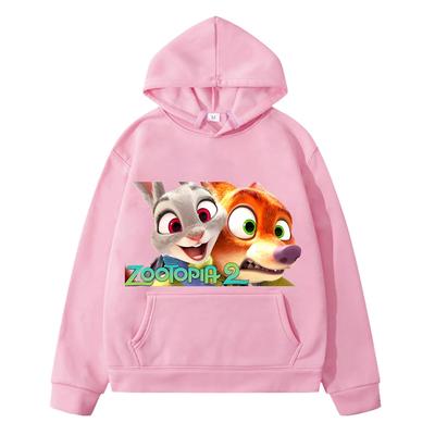 Zootopia 2 Kawaii Hoodies Fleece Sweatshirt Boy Pullover Jacket Y2k Sudadera Autumn Print Anime Hoodie Kids Clothes Girls