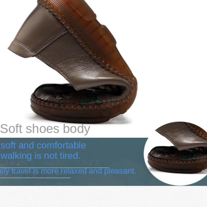 Hiking Loafers Women Slip-On Shoes Genuine Cow Leather Ladies Ballets Flats Female Soft Sole Moccasins Walking Footwear Summer