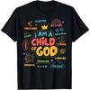 Unisexs Retro Christian Tshirt Eu Sou Filha De Deus Faith Jesus Gift Tee Round Neck Short Sleeve Y2k Summer Religious Top