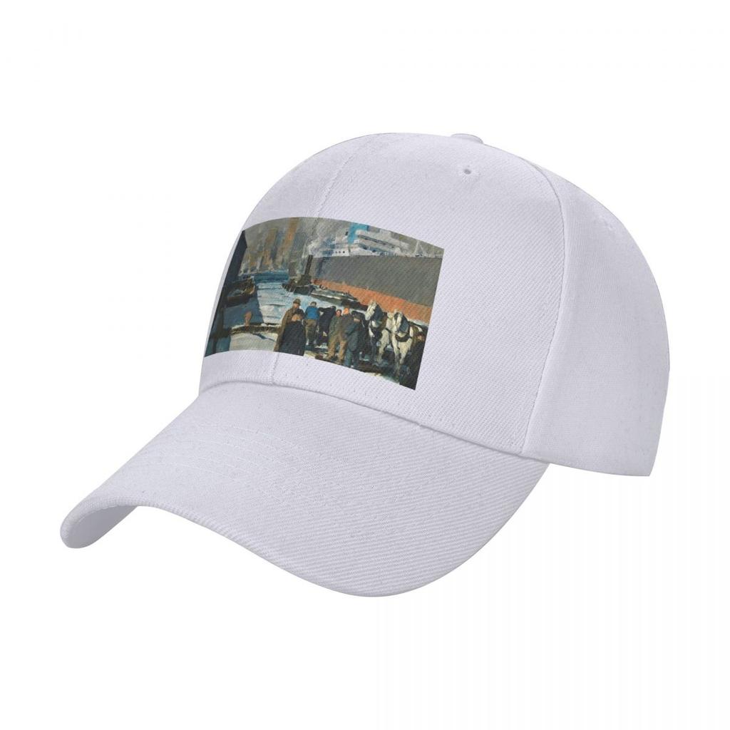 Men of the Docks - George Bellows Baseball Cap Hat Beach Trucker Hat Golf Wear Women Men's