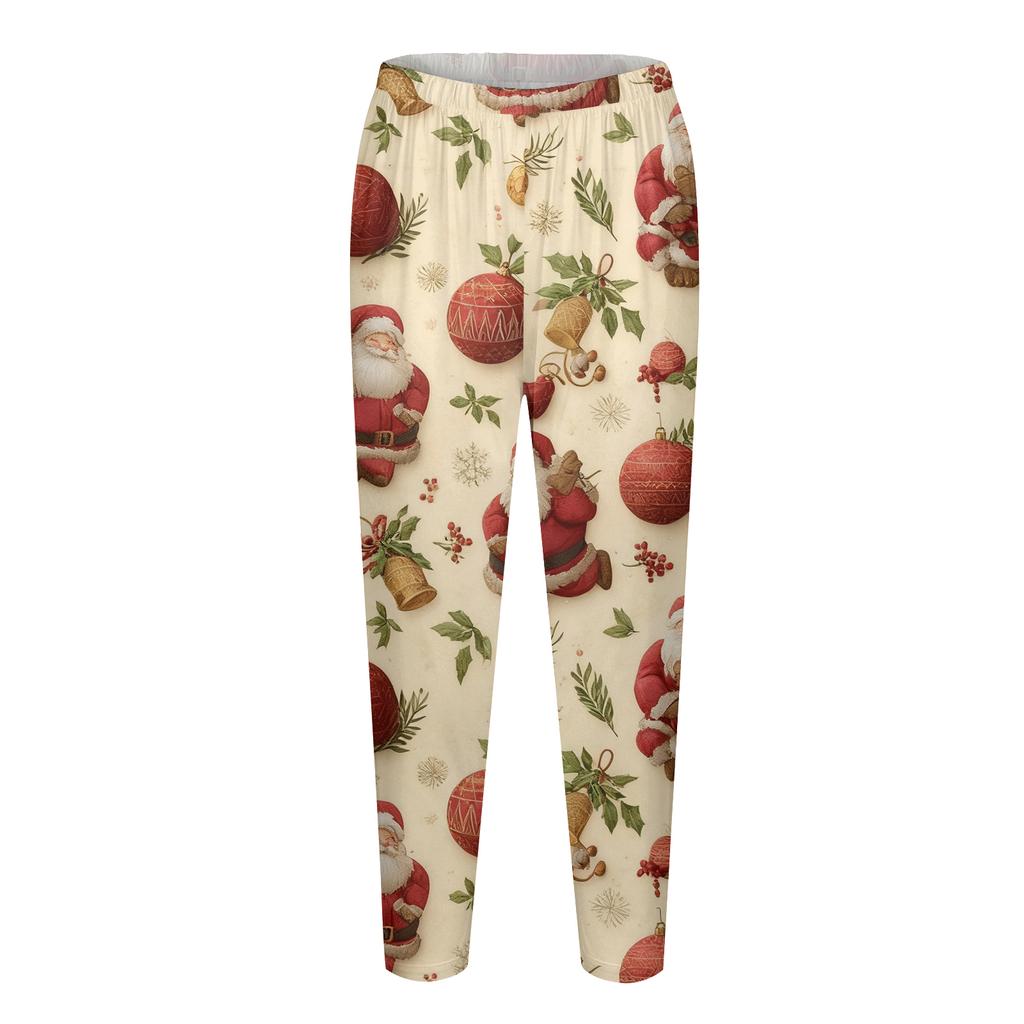 Women's Christmas Print Slim Fit Elastic Yoga Casual Pants