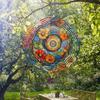 10 Zoll Hängender Windspinner mit 360-Grad-Haken für Balkon-Gartendekor Frühling Sommer Außendekoration