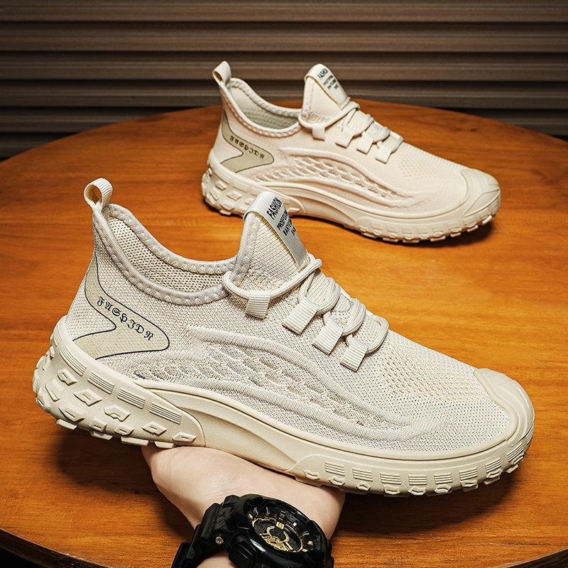 

Мужская обувь 2025 Xiankun весна дышащая и дезодорирующая сетчатая универсальная повседневная обувь из сетчатой ткани мужская спортивная модная обувь для бега 44 бежевый