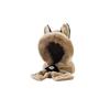 Plush Hat Scarf Integrated Women's Autumn and Winter Cute Warm Ear Protection Scarf Versatile Fox Ear Hat