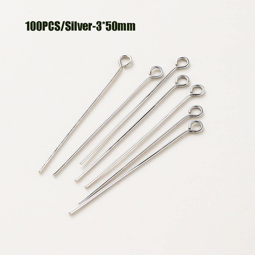 100PCS 0.6mm Thin Wire Jewelry Making Pins Gold Plated Jewelry Ball Pins Head Needle Accessories