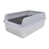 Stainless Steel Cat Litter Box Sturdy Easy To Clean Anti Splashing High Sided Metal Kitty Litter Tray with Scoop for