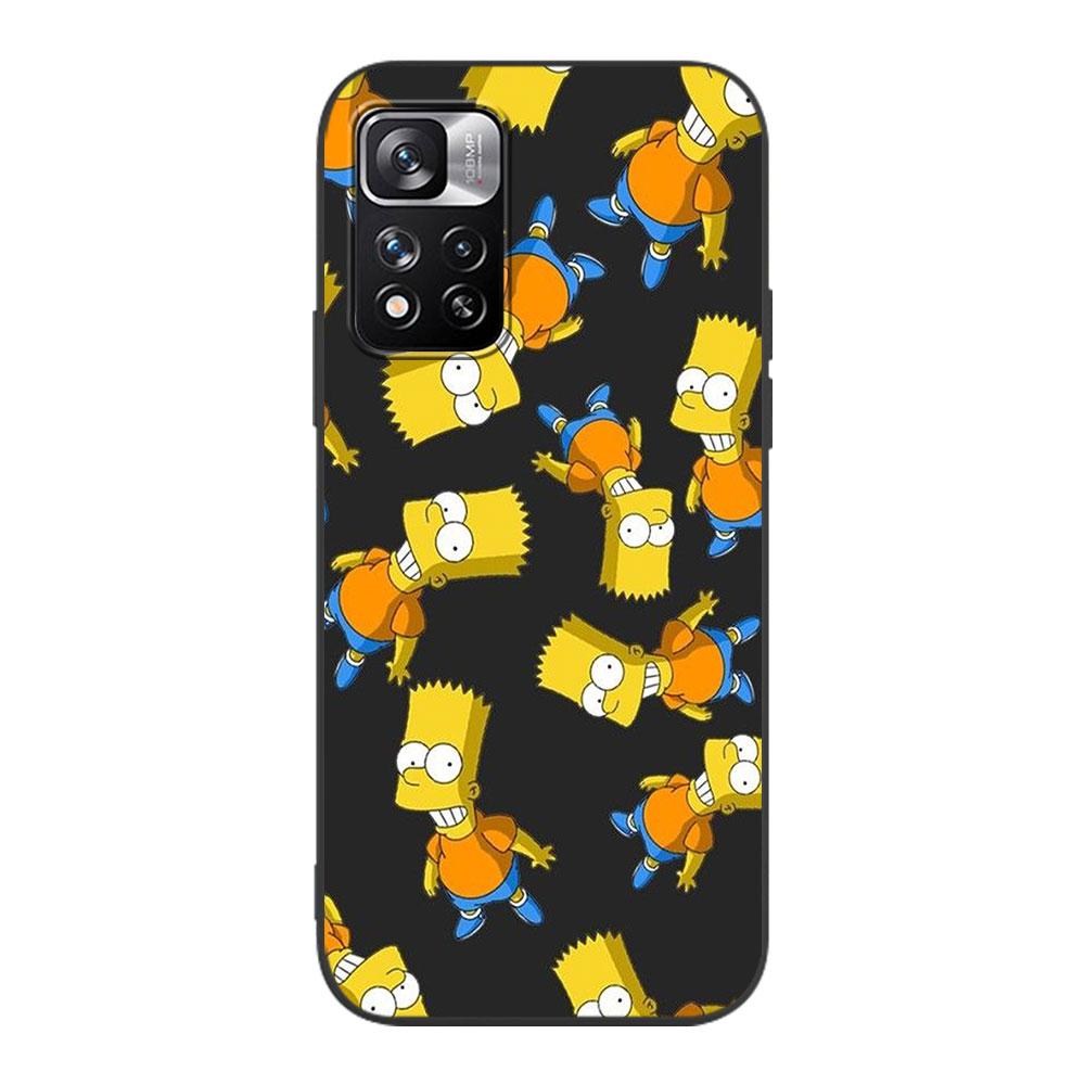 The Simpson Cute Case for Xiaomi Redmi Note 10 8 8T 9 10S 11S 11 7 12 12S 11E 13 Pro Plus Soft TPU Black Phone Cover