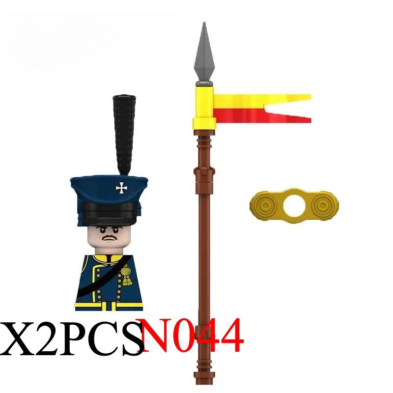 Medieval Napoleonic War Soldiers Figures Military MOC Building Block Knights British French Fusilier Rifles Weapon Kids Toy B08