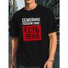 European Sizes Funny Russian-Themed Short-Sleeve Summer T-Shirt for Men