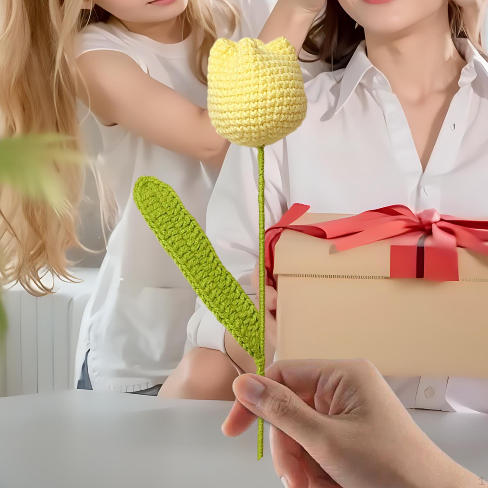 

Вязаный крючком цветок искусственная поделка завершенная цветочная отделка ручной работы для свадьбы дома жёлтый