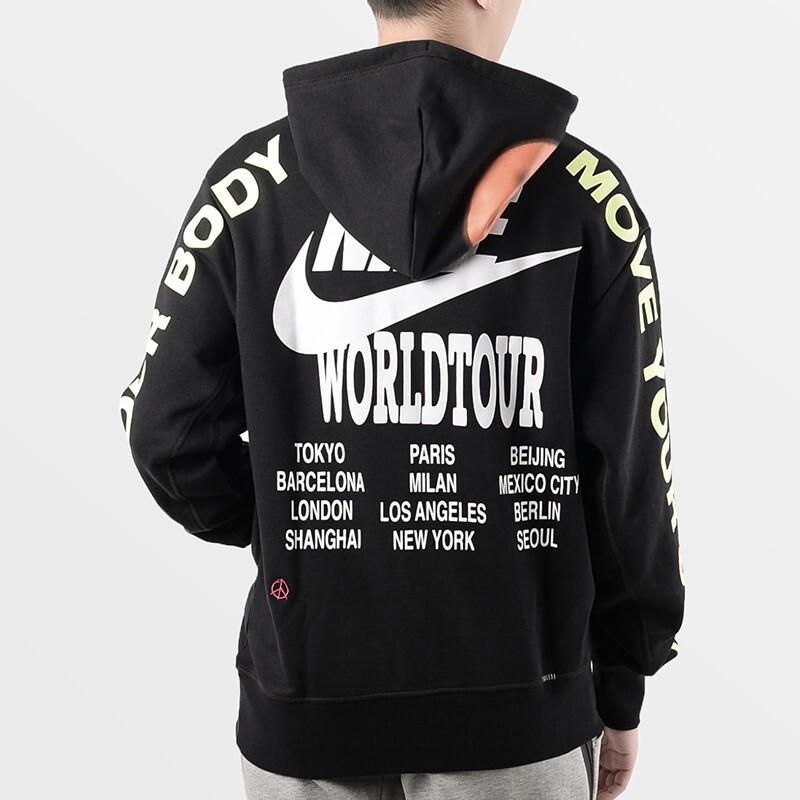 Nike Graffiti Print Hoodie Pullover Black DA0932-010