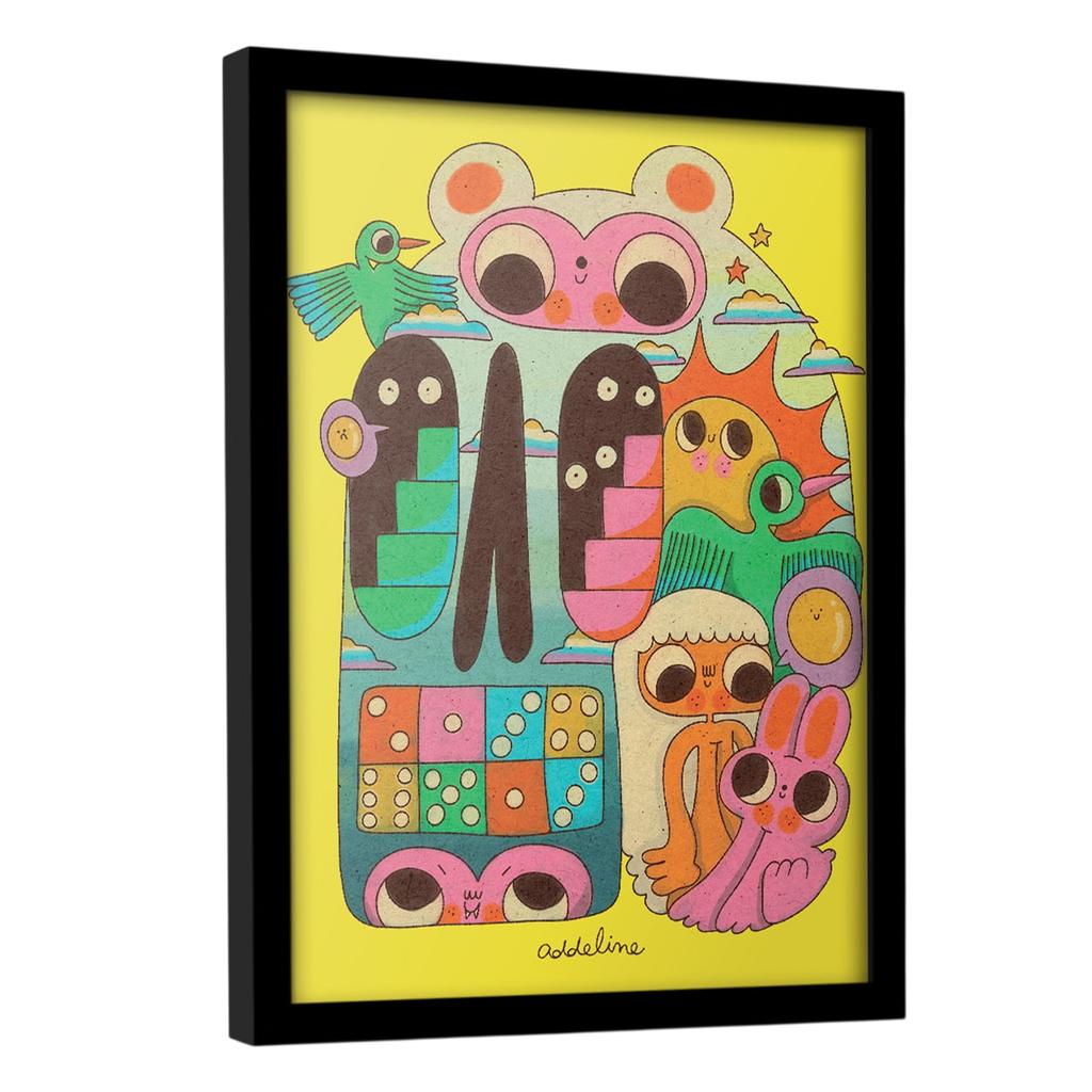 Burger Babie Happy Habitat Framed Poster