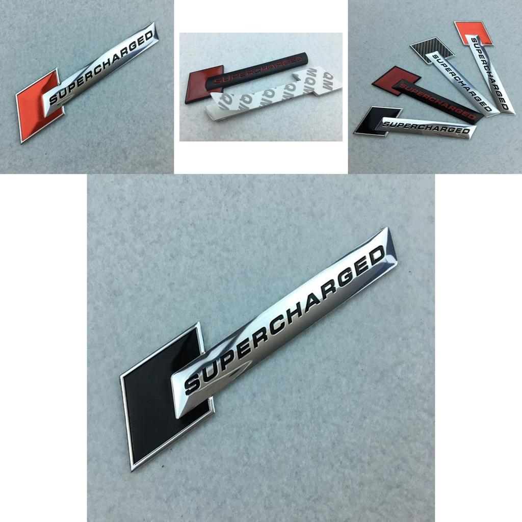 Styling Car Aluminum Stickers Supercharged Decal Emblem Badge Sticker For