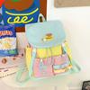 High value Dopamine Cute Backpack Bag Female Junior High School Students Contrast Color Large Capacity Niche Design Backpack