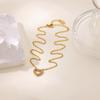 Zircon Heart Necklace For Women Girls Gold Color Exquisite Heart Pendant Necklace Charm Collares Jewelry Christmas Gift