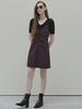Avang Pattern Shirring Mini Dress - Red