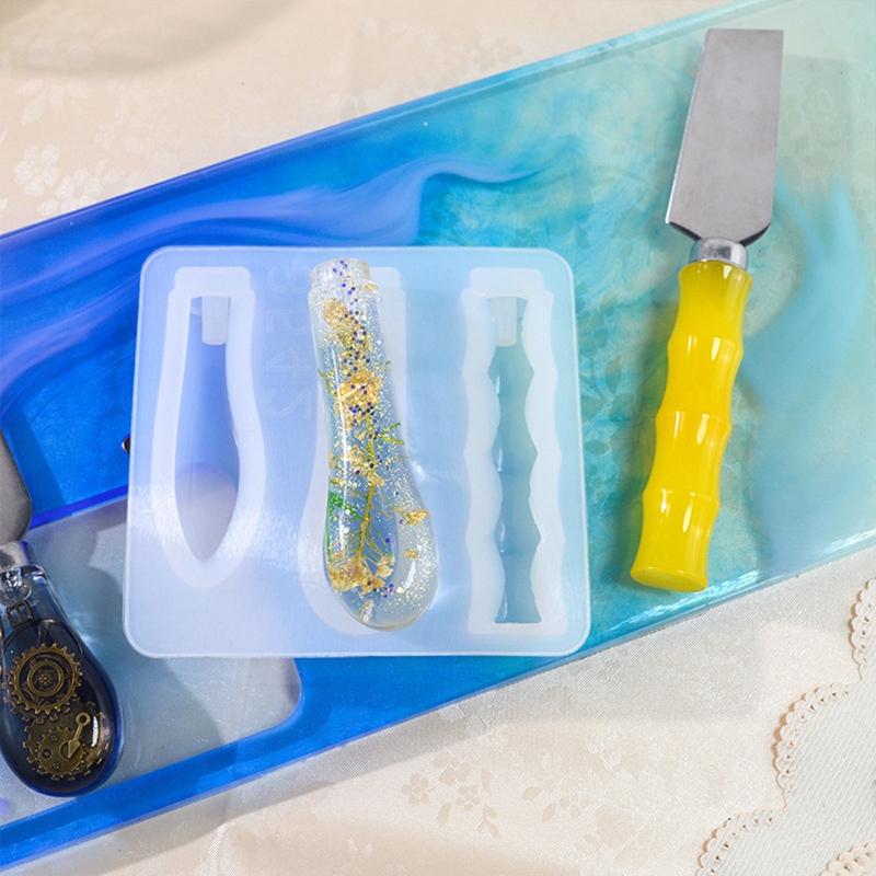 Creative Casting Mold Resin Paddle Mold Knife Fork Flat Shovel Silicone Molds for DIY Handcraft Beginners Home Decor