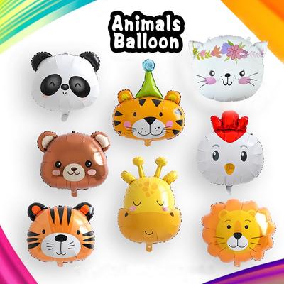Nový Kreslený Džungle Zvíře Hliníková Fólie Balón Tygr Lev Narozeninová Oslava Scénická Dekorace a Aranžmá Balón