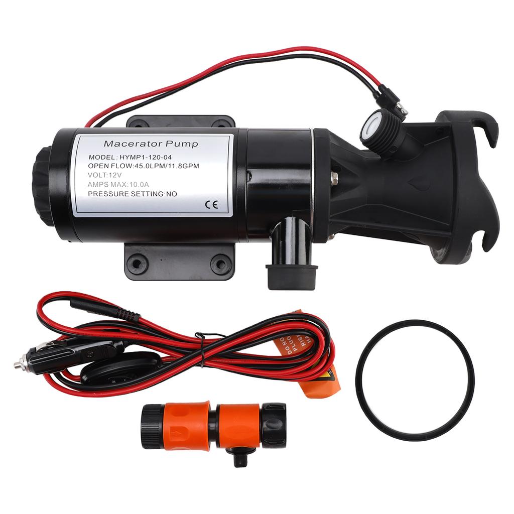 Portable Macerator Waste Pump 18555-000A for Camper RV 12V DC
