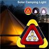 Triunghi de Avertizare Luminoasă de Urgență pentru Mașină, Alimentat Solar, 3-în-1, Lampă Portabilă de Alarmă pentru Defecțiuni, Lumină Intermitentă de Siguranță pentru Camping și Lucru