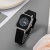 Simple Rectangle Dial Quartz Wristwatch for Women Elegant Rubber Wristband Luxury Ladies Watch Montre Femme Reloj Mujer