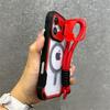 Armor Candy Color Clash For Magsafe Phone Case For 16 14 13 12 15 Pro Max 16 Plus Fold Lens Stand With Wrist Strap Cover