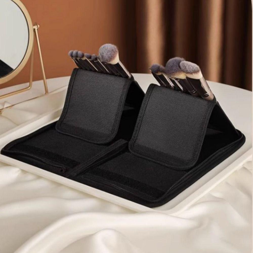 Portable Cosmetic Storage Bag Foldable Brushes Storage Case Brush Carrying Case Brush Tool Bag