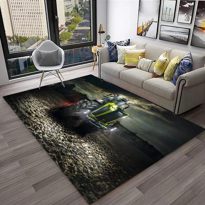 3D Retro Car Tractor Truck Series Carpet Rug for Home Living Room Bedroom Sofa Doormat Decor,Child Area Rug Non-slip Floor Mat