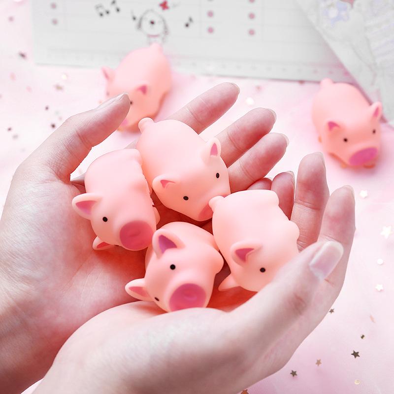 Cartoon Pink Pig Stress Relief Squeeze Toy - Cute Decompression Prank Gadget