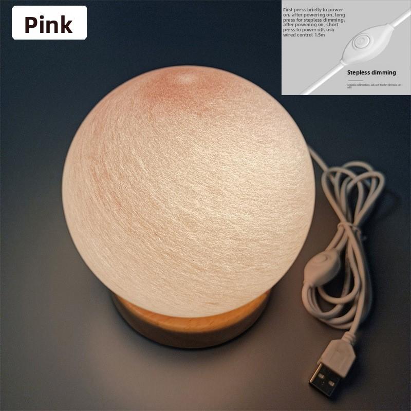 Glass Sphere Night Light Decorative Function Atmosphere Lighting Bedroom Decor