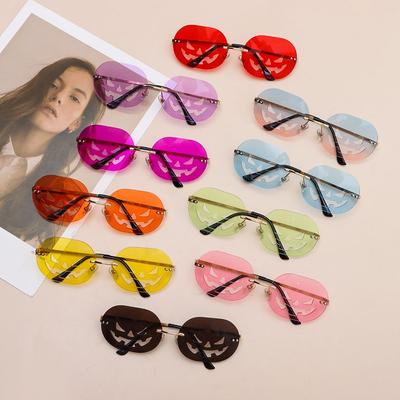 Vintage Cutout Oval Party Glasses Sunglasses For Women Men Halloween Pumpkin Glasses