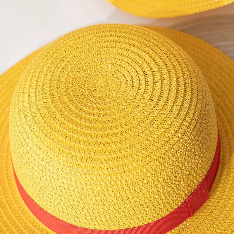 Luffy Straw Hat PLAY Anime Peripheral Dress Up Straw Parent-Child Hat Sunshade Sunscreen Hat Performance Hat Summer Cover