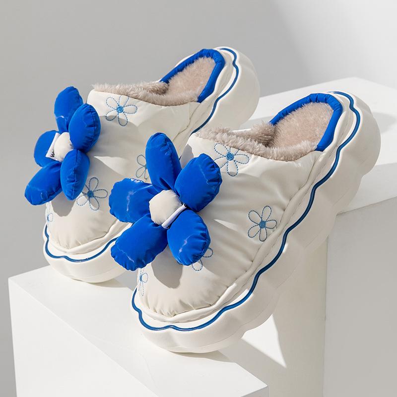 High-top Cotton Shoes Men's Winter Warm Outer Wear Cotton Slippers Non-slip Thick-soled Indoor Home Bag and Cotton Slippers