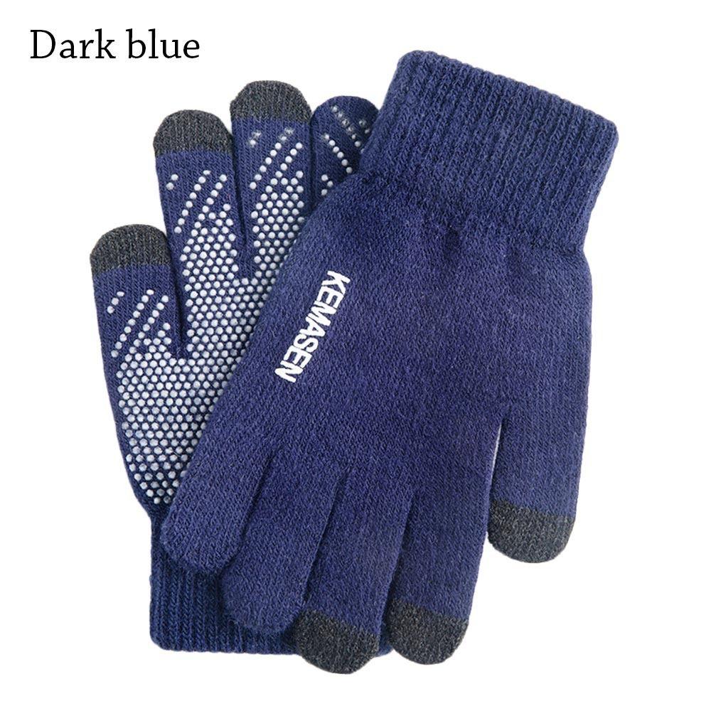 Warm Touch Screen Mitten Thicken Non-slip Gloves Fashion Knitted Gloves  Men Women