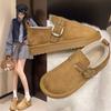 Thick-soled Women's Non-slip Soft-soled Comfortable Snow Boots 2025 New Winter Velvet Low-top One-pedal Thermal Cotton Shoes