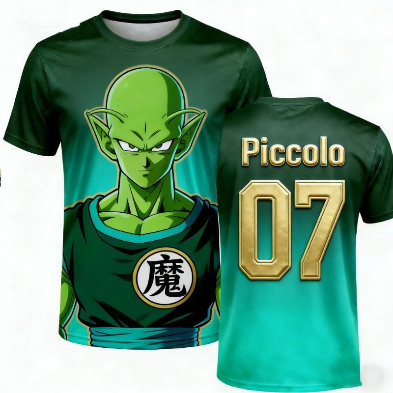 2026 Summer Dragon Ball Retro Fitness T-shirt Men's Oversized 3D Printed Short-sleeved Family Unisex Children's Sports Shirt