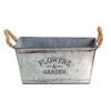 Galvanized Rectangular Flower Bucket Thickened Plant Container Iron Flower Pots  Garden